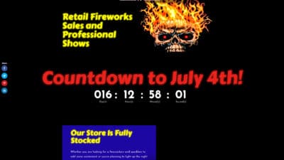 Indy Fireworks Home Page Desktop Screenshot